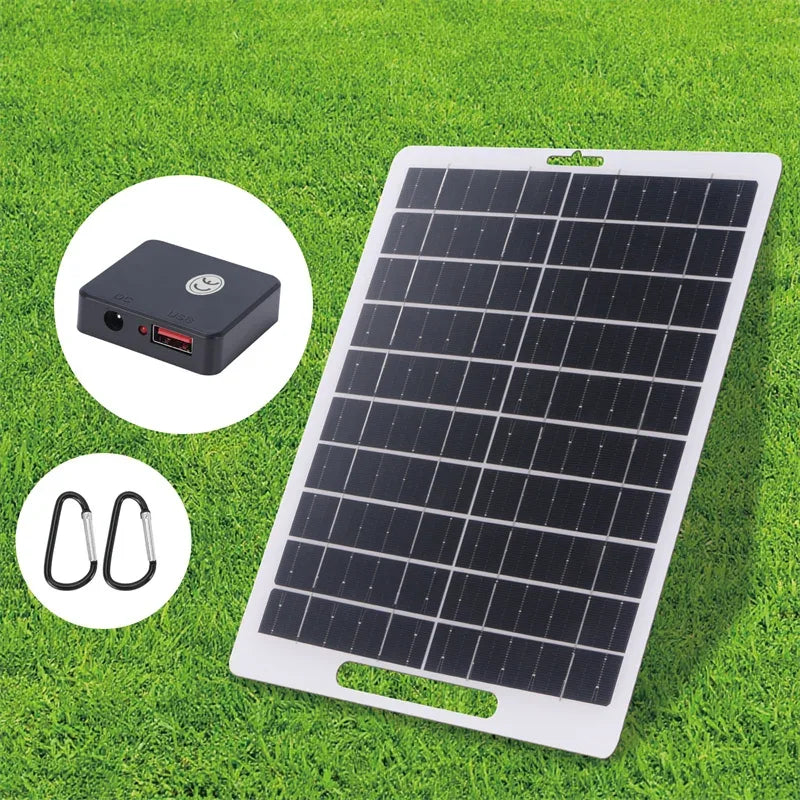 Solar Panel 10W With USB Waterproof Outdoor Hiking And Camping Portable Battery Mobile Phone Charging Bank Charging Panel 6V