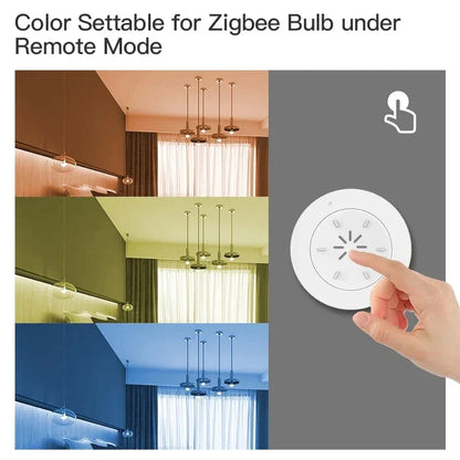Tuya ZigBee Smart Knob Scene Switch Wirelessly Controls Lights Curtains And Switches Via The Tuya Smart app