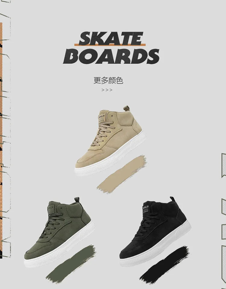 Brand Men's Vulcanzed Shoes Platform High Top Man Sneakers Lightweight Male Running Shoes Breathable Comfort Casual Sport Shoes