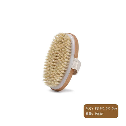 1Pc Wooden Detachable Long Handle Shower Body Brush Bathing Massage Back Body Exfoliating Brush Bathroom Wash Brush Bath Tools
