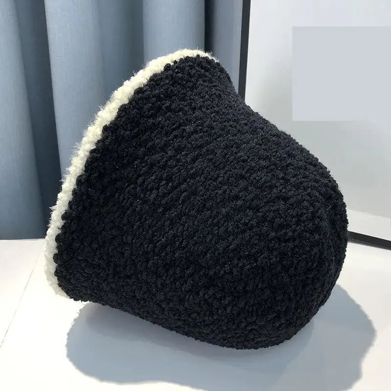 COKK Bucket Hat Women Winter Knitted Casual Keep Warm Fishing Hat Female Thick Warm Fashion Design Korean Winter Cap Gorro New