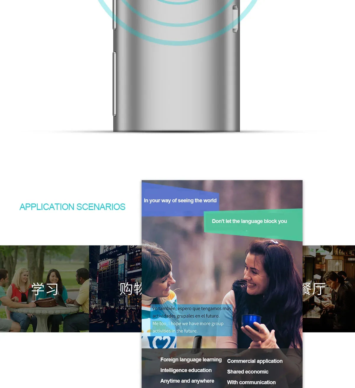 Voice Translate 144 Language APP Bluetooth Multi Languages Instant Translated Wireless Real Time Translator for Traveling Learn