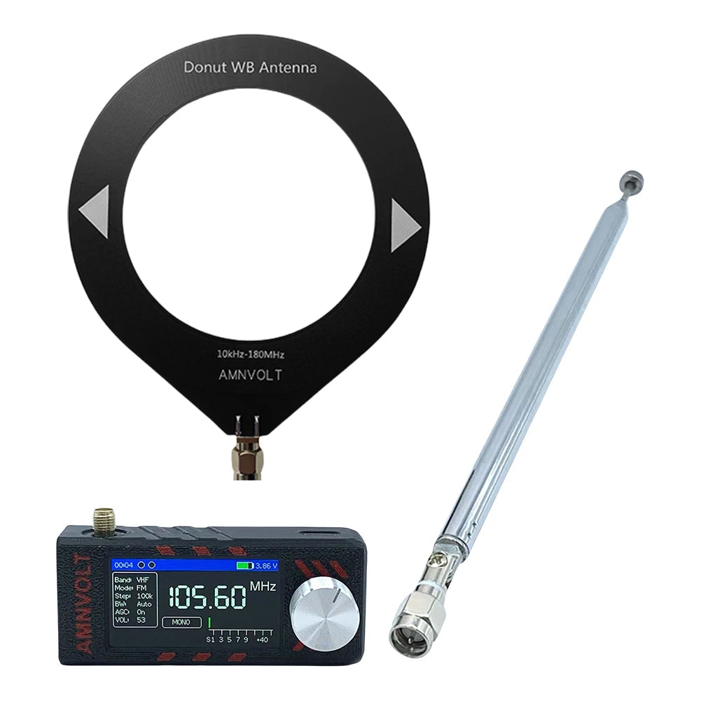 SI4732 0.5-108mhz Portable Radio LSB USB AM FM Pocket Mini Radio 1.9inch IPS Screen All Band Radio Receiver HF SW MW VHF Radio