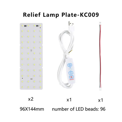 KC009 KC010 LED Lithophane CMYK PLA Filament 3D Printer Filament for 3d Lithophane photo frame Back Light Plate for bambu