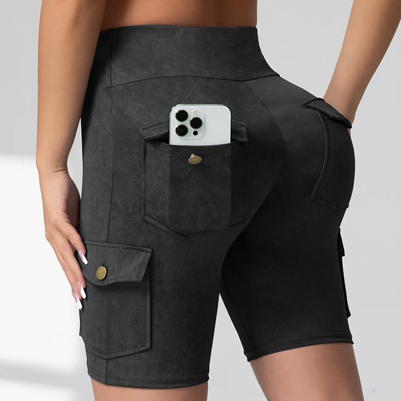 1/3 PCS Washed Print Work Pocket Women Leggings Elastic Butt Lifting Fitness Tights 2025 New Athletic Pants Fashion Streetwear