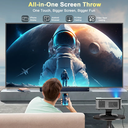 2025 HORLAT 45000 Lumens 4K UHD Projector Laser TOF Focus Android 12 WiFi 6 1080P Full HD Daylight Home Theater Movie Projector
