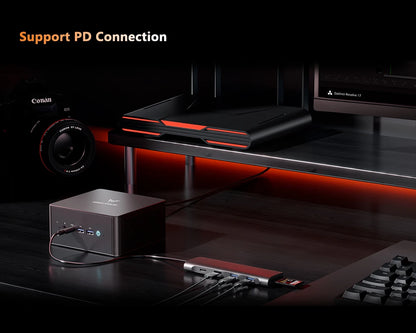 MINISFORUM OCuLink Gaming Mini PC UM890 UM880 Pro AMD Ryzen 9 8945HS R7 8845HS 2*USB4 2*DDR5 2*PCIE4 Windows 11 Computer WiFi6E