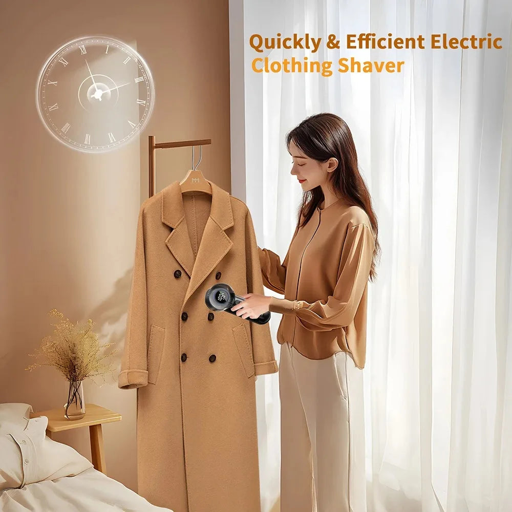 Rechargeable Fabric Shaver Electric Lint Remover with Digital Display Sweater Shaver Lint Shaver for Clothing Blanket