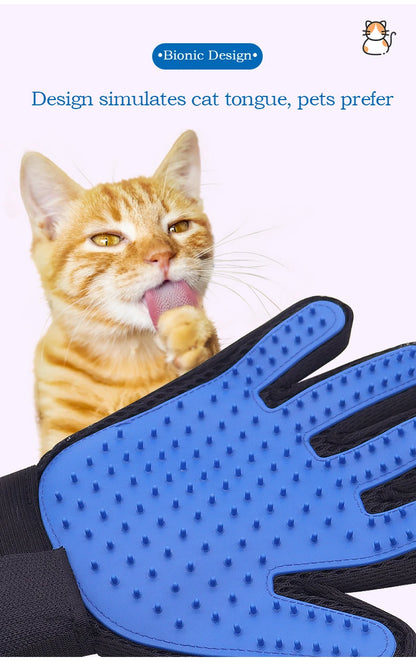 Pet Glove Cat Grooming Glove Cat Hair Deshedding Brush Gloves Dog Comb for Cats Bath Hair Remover Clean Massage Brush For Animal