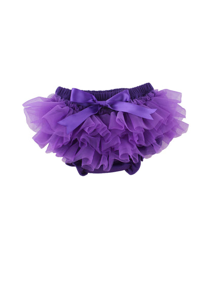 Boutique Baby Girls Tutu Bloomers Diaper Cover Newborn Soft Fluffy Solid Color Tulle Bloomer Skirts and Flower Headband Set