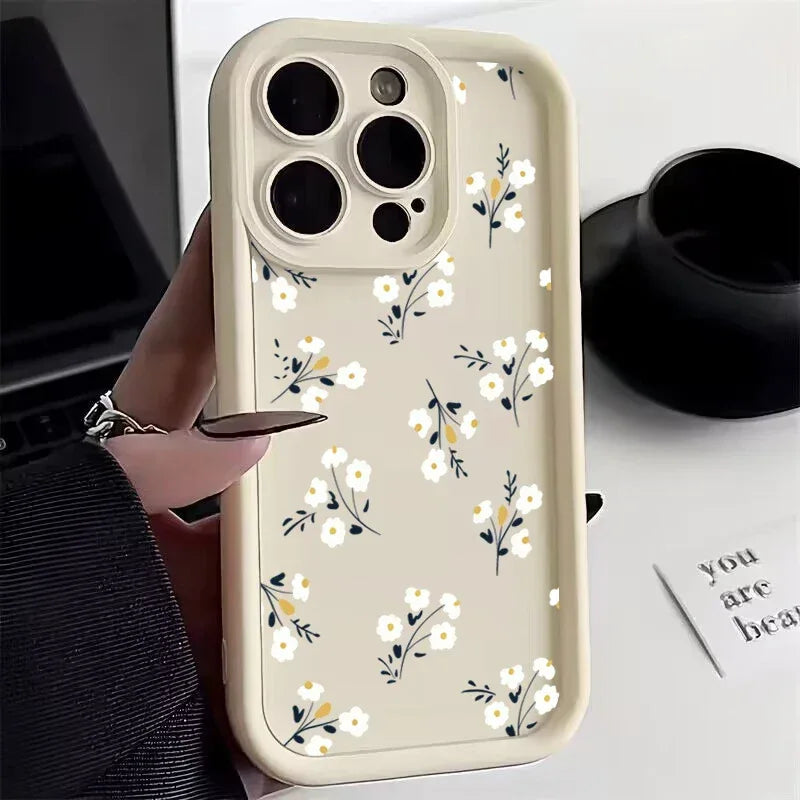 Vintage Flower Phone Case for Samsung A54 5g Case S23 A34 A53 5g A14 A13 A32 A23 A33 A52 S21 FE S22 S23 S24 Ultra Cover
