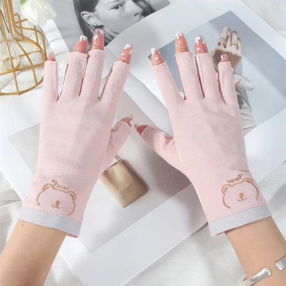1 Pair Anti UV Nail Gloves UV Gel Shield Glove Fingerless Manicure Nail Art Tools LED Lamp Nails Dryer Radiation Hand nail tools