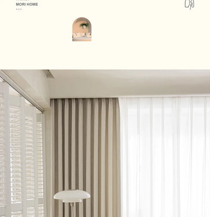 Modern Simple Balcony Drapes Light Luxury Bedroom Thick Blackout Curtain Large Area Bay Window Curtains Home Living Room Drape