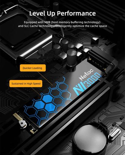 Netac NV3000 SSD M2 NVMe 3500MB/s PCIe 3.0 HD 250GB 500GB 1TB 2TB M.2 Hard Disk Internal Solid State Drive for Desktop Laptop