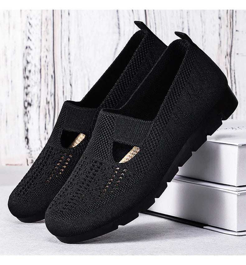 Women's Summer Shoes Breathable Flat with A Casual Women's Sneakers Comfortable Soft Sole Large Size 36-43 Cheap Shoes Clearance