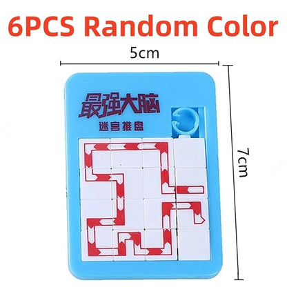6PCS Random Number Animal Puzzle Plastic Moving Sliding Children's Early Education Jigsaw Puzzle Toy School Kindergarten Gift