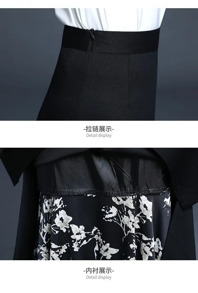 New Mermaid Hem Skirt Women Spring Autumn Mid Length High End Fashion Split Wrap Skirt