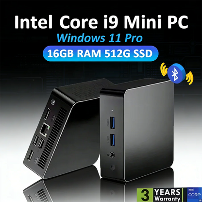 Brand New Mini PC Intel Core I9-10980HK 16GB RAM 1/2TB SSD Bluetooth 5.2 WiFi6 1000M Ethernet Windows 11 Gaming Office PC