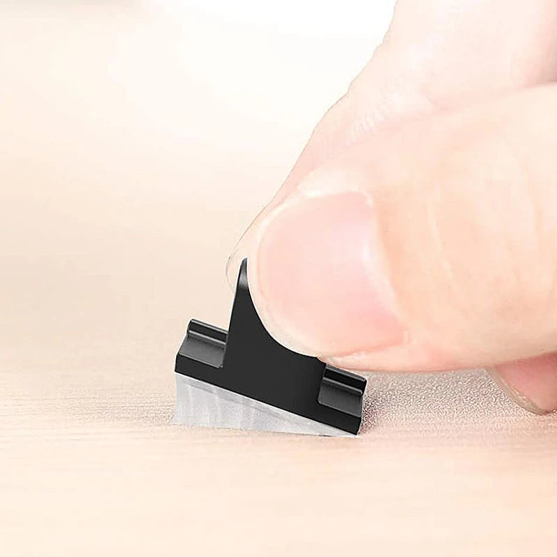 50 20 10 PCS Cable Organizer Clip Self Adhesive Cord Management Desktop Wall USB Cable Management Wire Winder Manager Desk Clamp