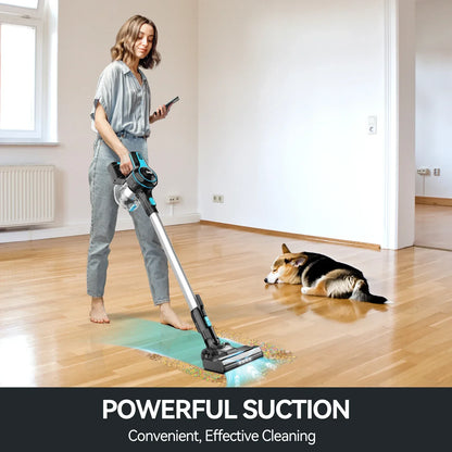 INSE N520 Cordless Vacuum Cleaner, 28Kpa 6-in-1 Rechargeable Stick Vacuum Lightweight for Carpet Hardfloor Pet Hair Home