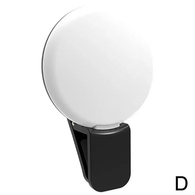 Portable Mini LED Selfie Ring Light for Mobile Phones Durable Three Step Dimming Photography Clip-On Fill Light for Perfect Self