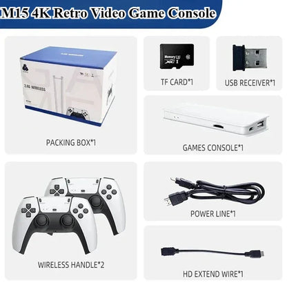 M15 Plus Game Stick Pro HD Output Retro Video Game Console Mini TV Handheld Classic Home Plug and Play Gaming Player