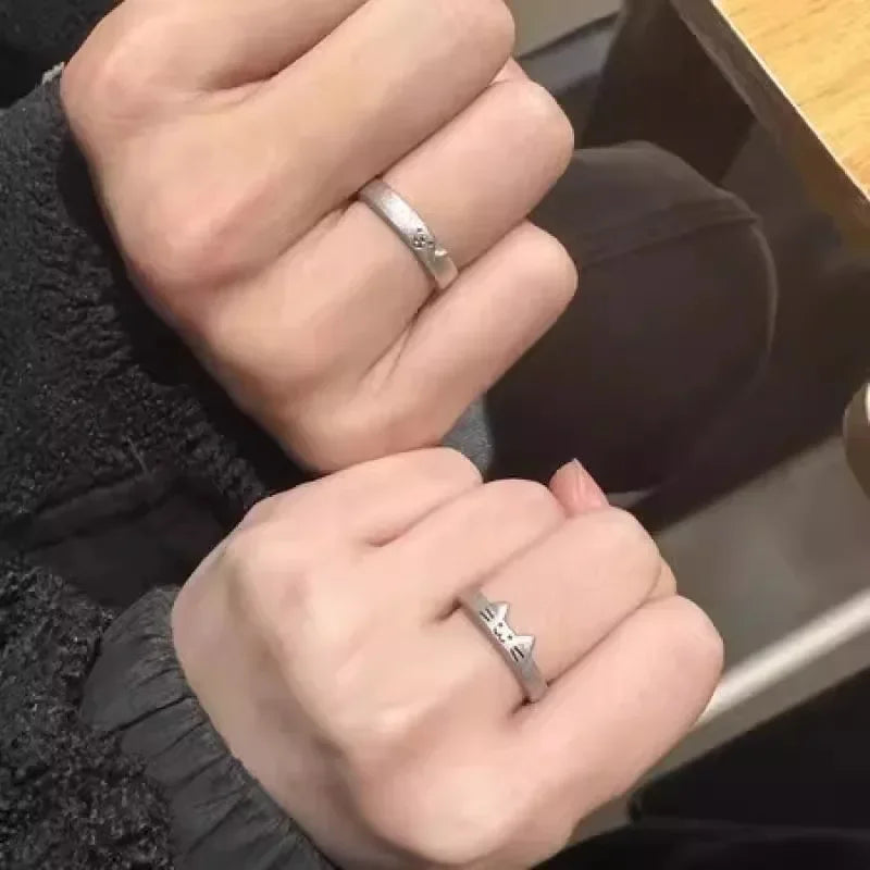 2025 Valentine's Day Rings Cat Dog Animal Adjustable Ring Jewelry Delicate and Stylish Couple Rings for Women Adornment Gifts