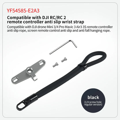 Remote Controller Metal Hook Holder Buckle Bracket Silicone Wrist Strap for DJI Mini 4 3 Pro Drone for DJI RC/RC2 Transmitter