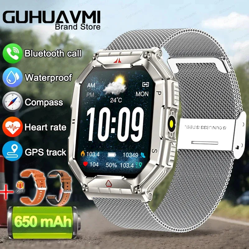 2025 New Men's Smart Watch 360 * 360 HD Touch Screen Sports Waterproof Smartwatch Health Monitoring Bluetooth Call Smart Watches