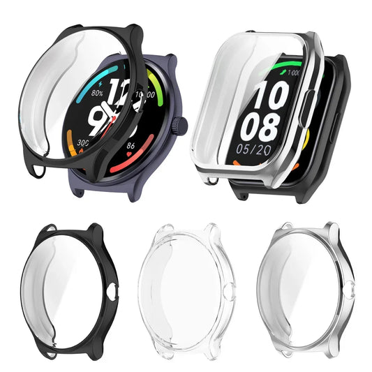 TPU Soft Shell Full Screen Protector Film Case For Haylou Solar Lite R001 / Plus RT3 LS16 / Watch 2 Pro (LS02 pro) Bumper Cover by PDG ibma