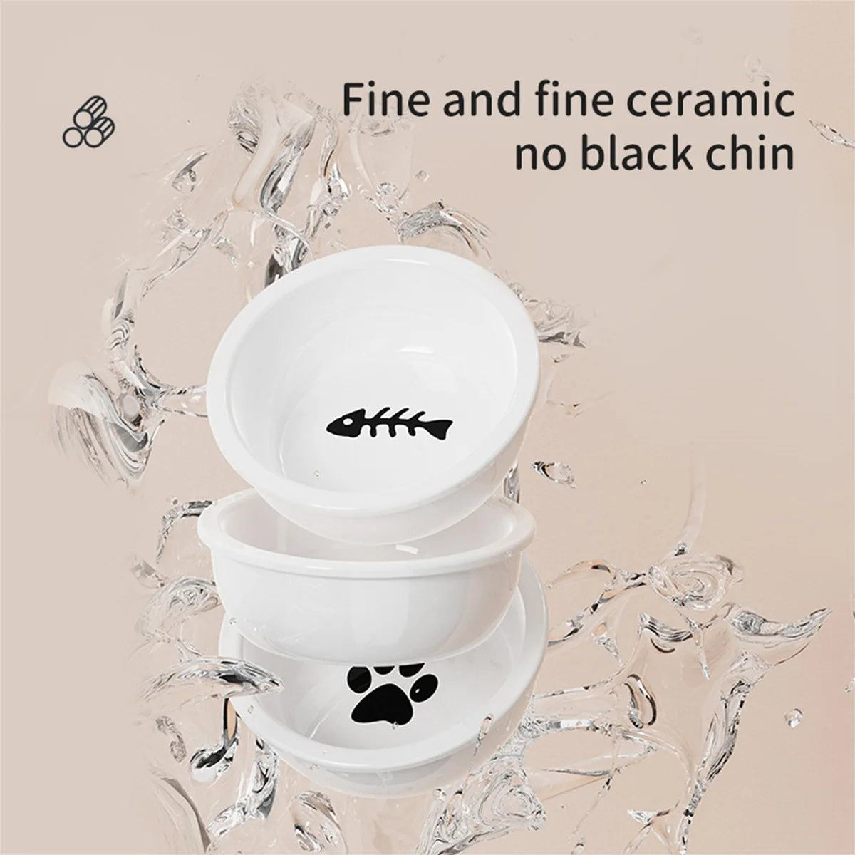 Pet Cat Double Bowl Feeder, Adjustable Height Cat and Dog Water Dispenser, Elevate Feeding Kitten Supplies