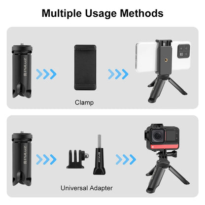 PULUZ Mini Portable Folding Plastic Stand Tripod Tripode&Universal Phone Clamp Bracket Smartphones Holder Clip for xiaomi,huawei