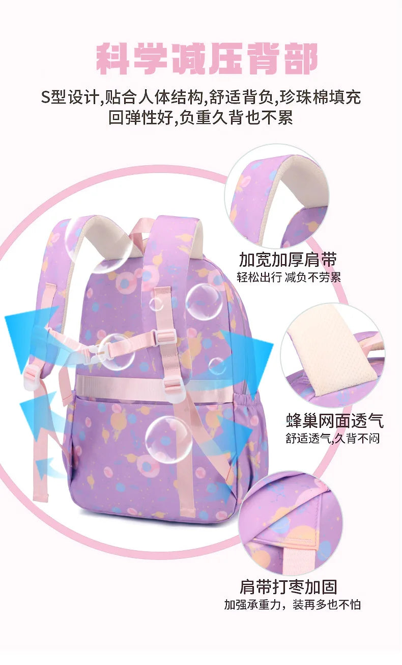 Child Girl Backpacks Primary Junior High School Bags for Girls Children Kids Bookbag Backpack 2025 Back to School Girl Schoolbag