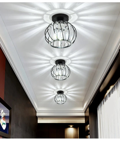 Nordic Modern K9 Crystal Ceiling Lights Indoor Ceiling Lamp Hallway Stairs  Bedroom Lustre Dining Room Fixtures Home Decor