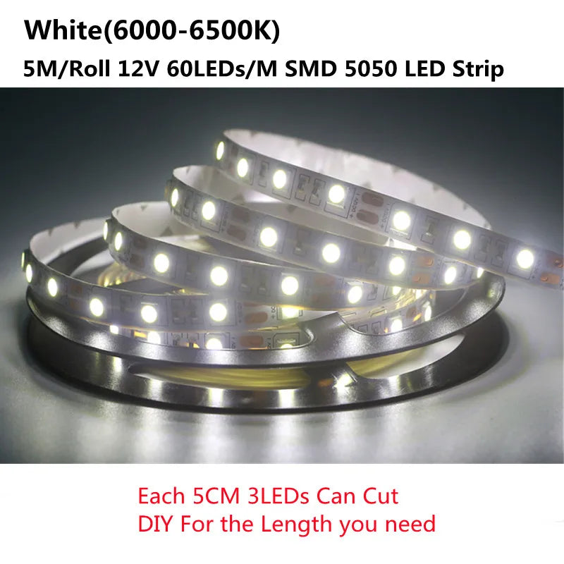 PIR Motion Sensor Stair LED Strip 12V SMD 5050 White / Warm White Lamp Tape Light 32 Ways Staircase Controller Step LED Ribbon