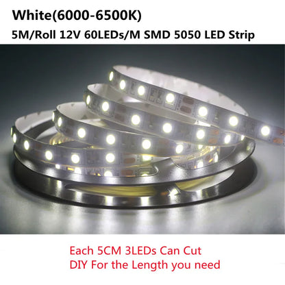 PIR Motion Sensor Stair LED Strip 12V SMD 5050 White / Warm White Lamp Tape Light 32 Ways Staircase Controller Step LED Ribbon