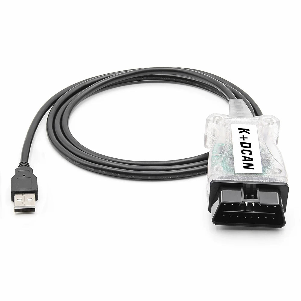 For BMW K DCAN K+CAN FTDI Chip For BMW OBD2 Auto Car Diagnostic Tools OBD 2 Scanner Switch USB Interface Cable K + DCAN for BMW