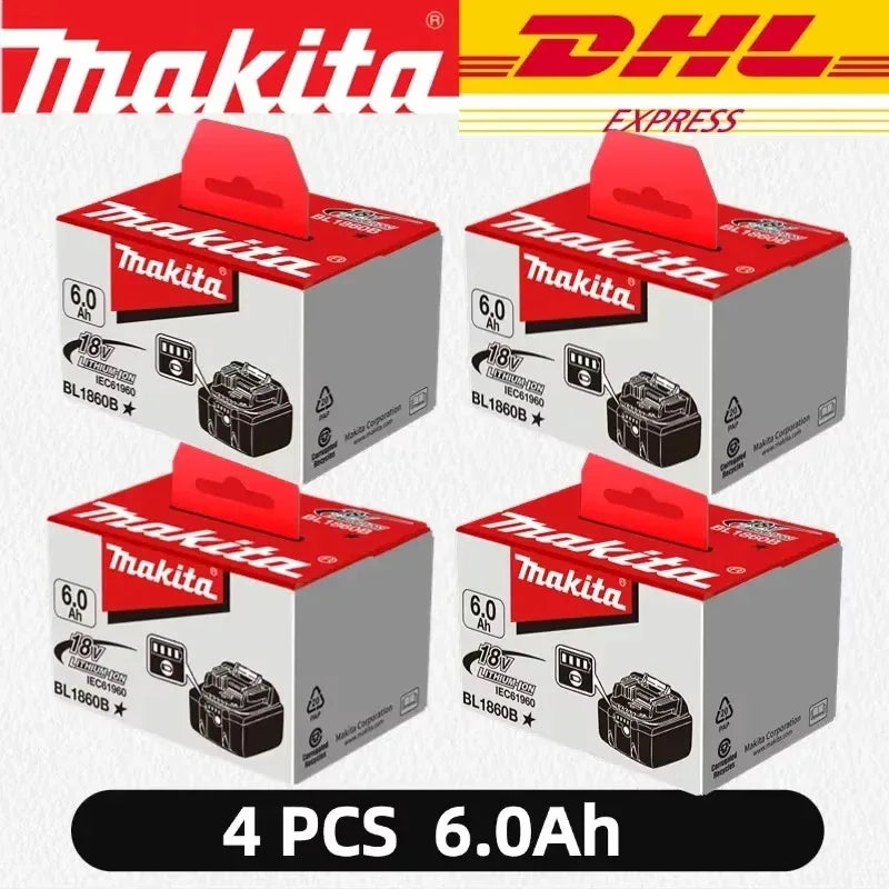 100% Original Makita 18V Battery 18V 6Ah Replacement Battery for Makita BL1860B BL1850 BL1840 BL1830 Li-ion Power Tool Battery