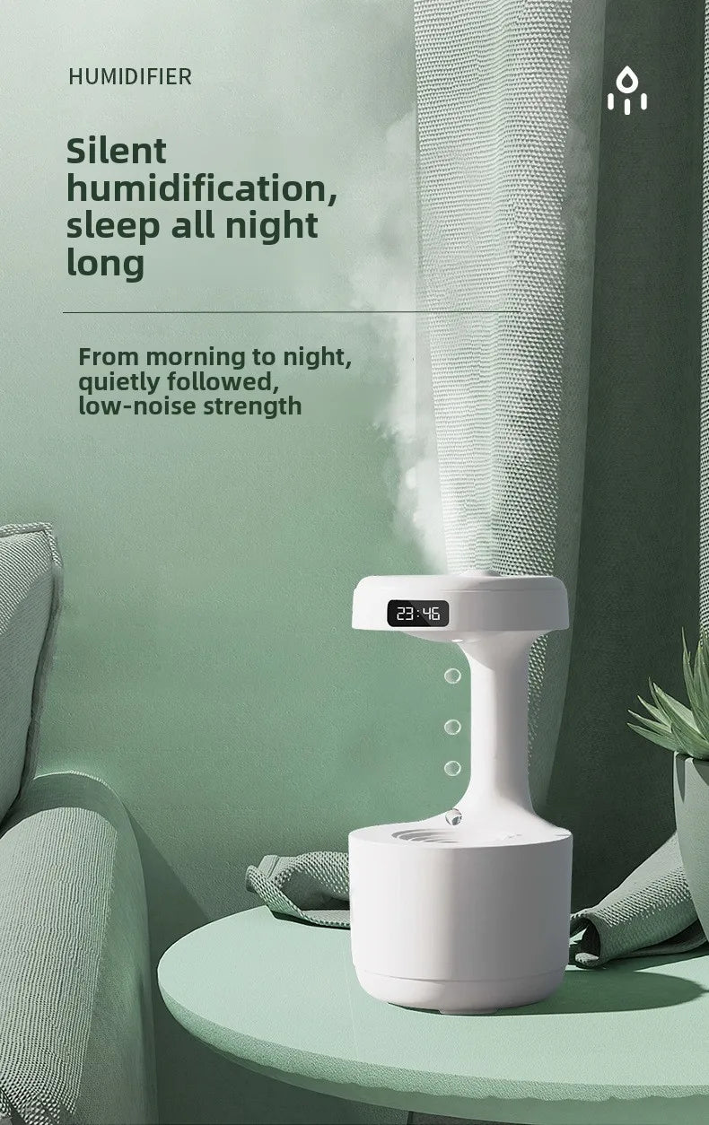 Anti-Gravity Humidifier New Ultrasonic Humidifier with Dual Power-Off Protection Large Capacity Air Humidifierw for Home/Office
