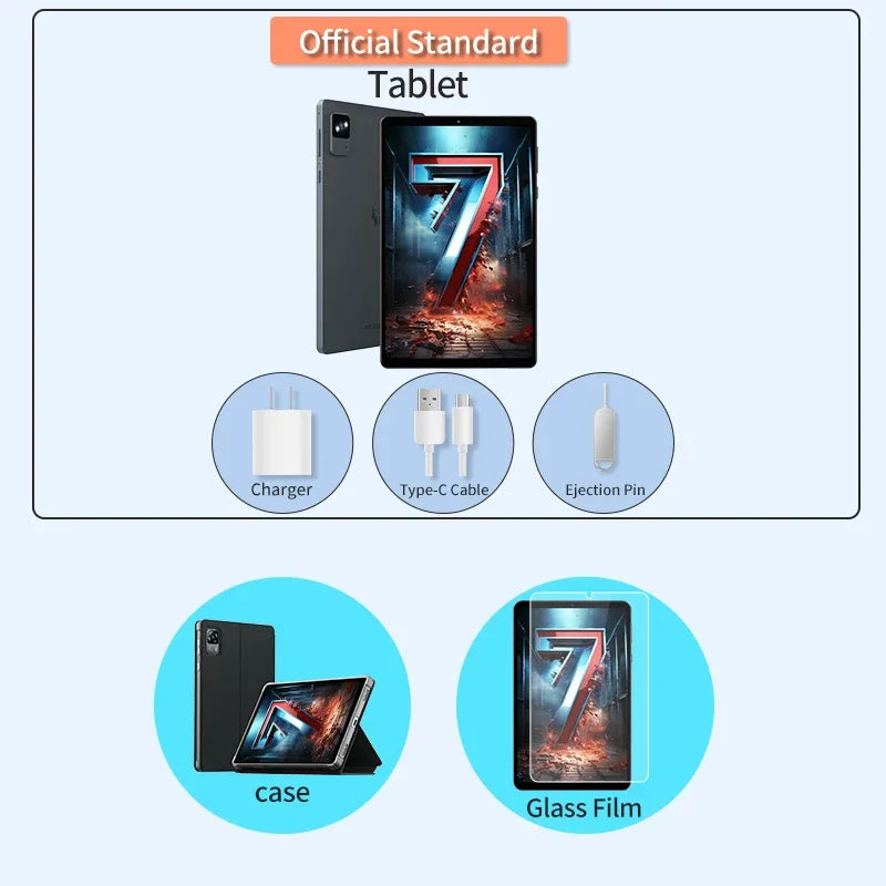 Headwolf FPad7 PRO Android 15 Tablet 8 inch 2.5K HD Max 16GB+512GB, 6500mAh PD18W, 8MP+16MP Camera, SIM 4G LTE WiFi 6