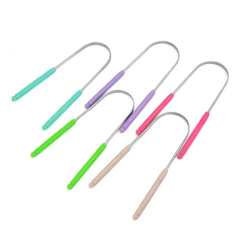 New Stainless Steel Tongue Scraper Oral Tongue Cleaner Brush Tongue Toothbrush Oral Hygiene High Quality Tounge Scraper
