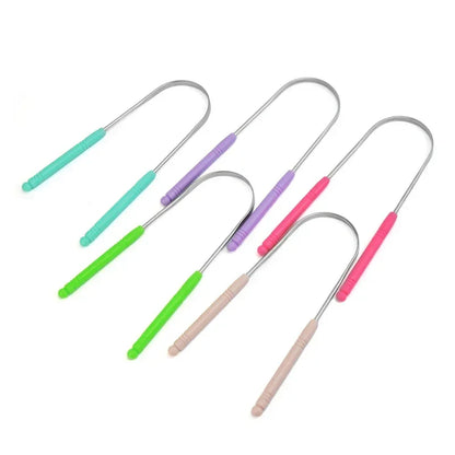 New Stainless Steel Tongue Scraper Oral Tongue Cleaner Brush Tongue Toothbrush Oral Hygiene High Quality Tounge Scraper