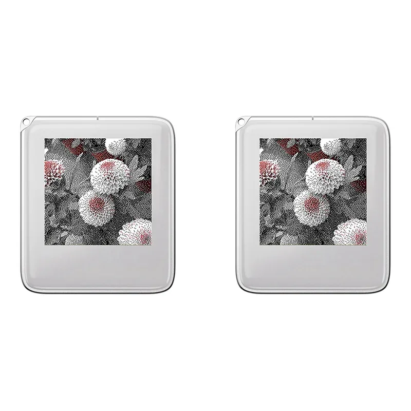 2X NFC Function Keyring 1.54-Inch Three Color Display Screen Image Wireless Transmission Keychain Ink Screen