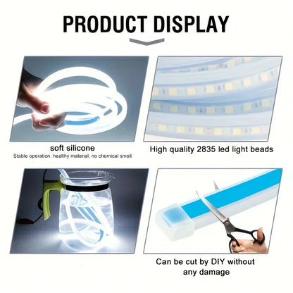 LED Daytime Running Light  Starting Car Hood  Door Decorative Lights DRL Auto Engine Hood Guide Decorative Ambient Lamp 12V