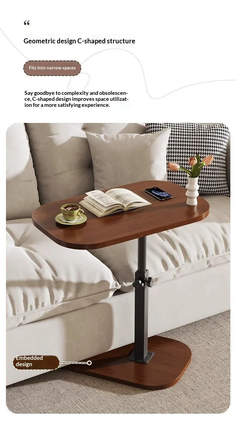 Adjustable Sofa Side Table Living Room Household Tea Table Small Coffee Table Bedroom Bedside Table Headboard Storage Rack