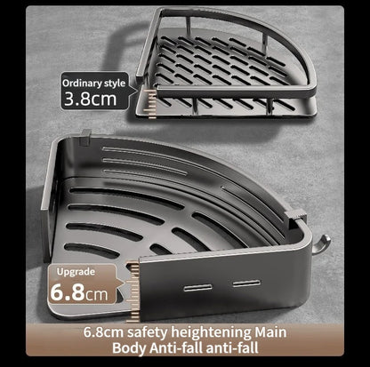 No Need To Drill Walls for Installation Aluminum Bathroom Shelf Shelves Shampoo Rack Storage Holder Kitchen Organizer Wall Rack