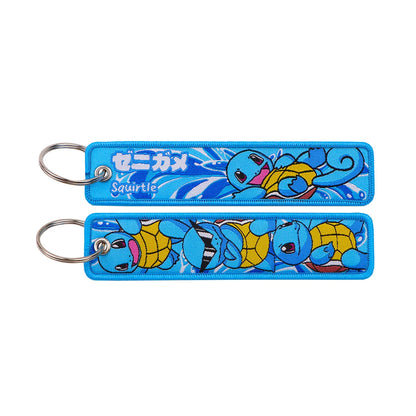 Kawaii Japanese Elf Anime Embroidery Key Fobs Key Tag Motorcycles Cars Backpack Chaveiro Keychain Fashion Keyring Friends Gifts