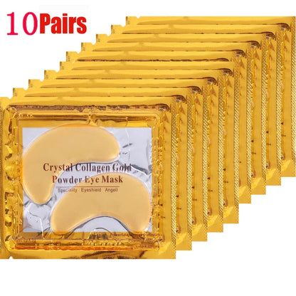 Gold Moisturizing Crystal Collagen Eye Mask Anti-Wrinkle Anti Aging Fade Dark Circles Skin Care Patch Dilute Fine Lines Mask