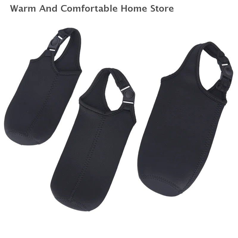 【SE】Portable Water Bottle Insulated Neoprene Holder Pouch Bag 420ML/550ML/750ML Travel Thermos Cup Cover With Adjustable Strap