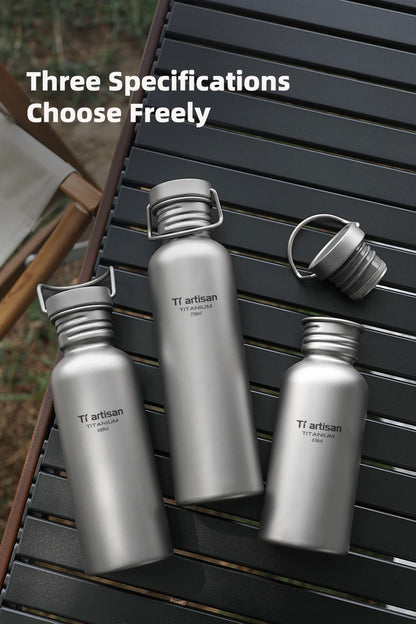 Tiartisan PureTitanium Sports Bottle Outdoor Ultralight Portable Cycling Water Bottle Reusable Drinking Bottle